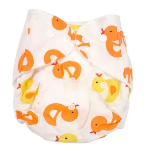 Sweet Ducklings Yellow And Orange Reusable Diaper
