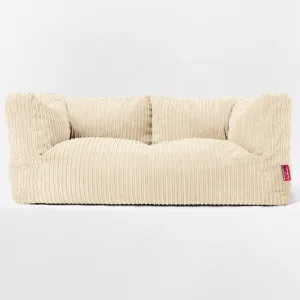 The 2 Seater Albert Sofa Bean Bag - Cord Cream