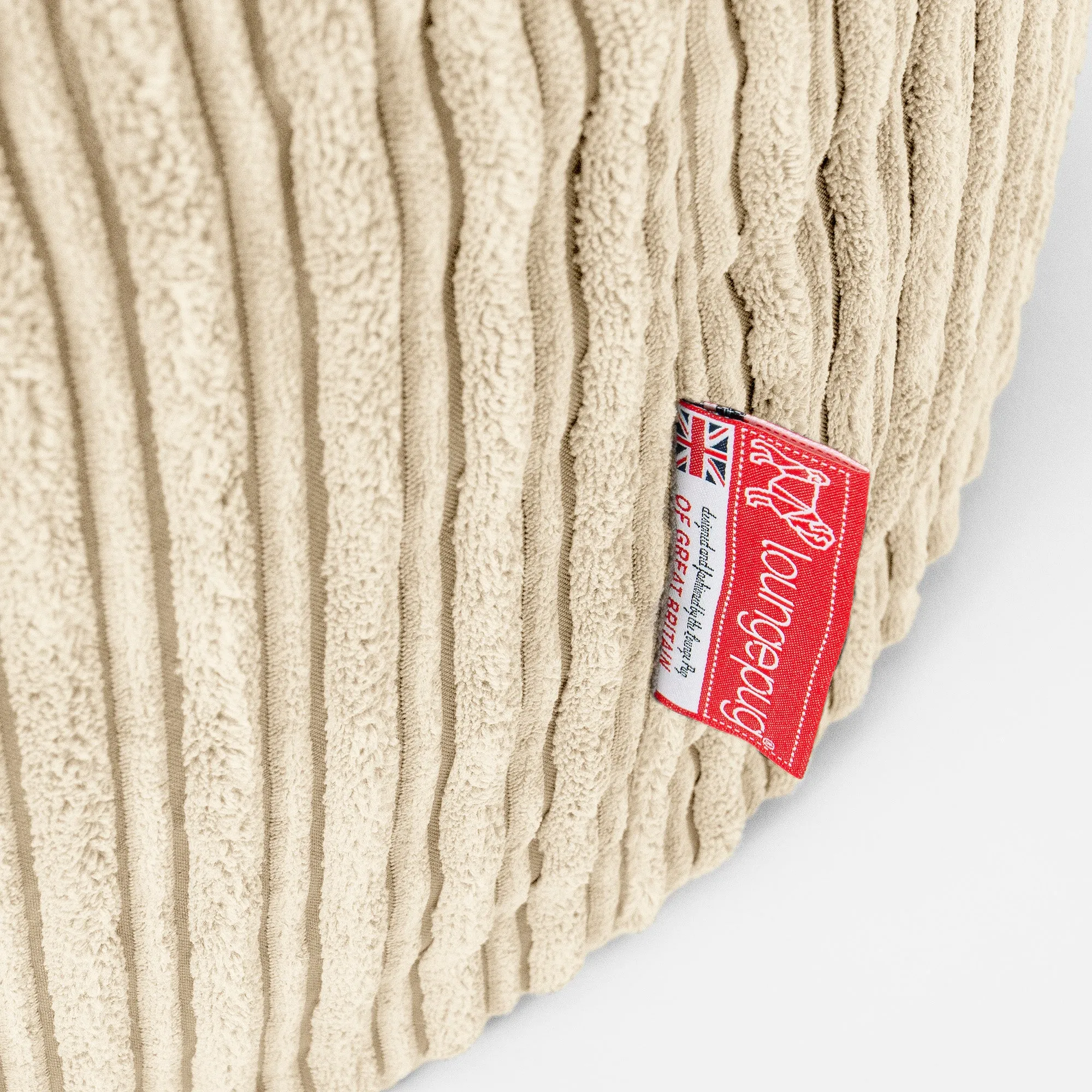 The 2 Seater Albert Sofa Bean Bag - Cord Cream