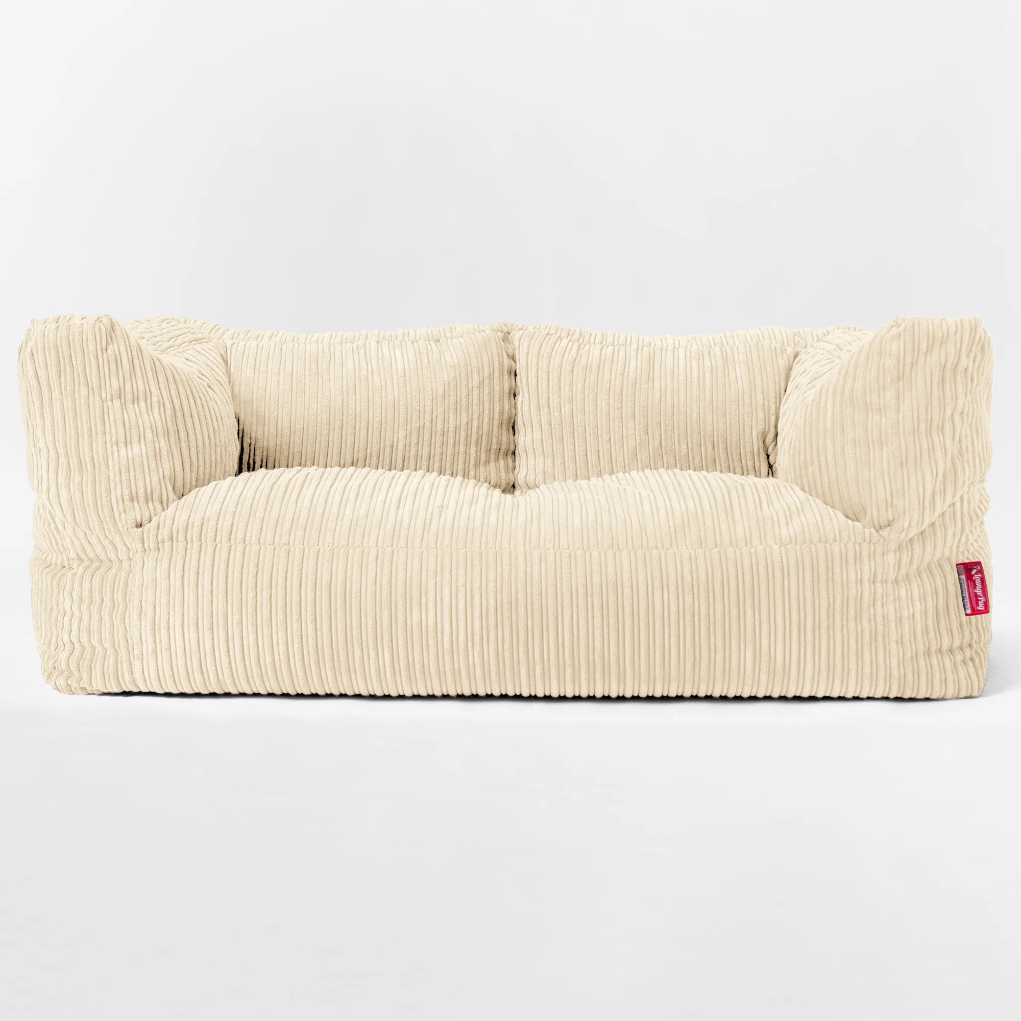 The 2 Seater Albert Sofa Bean Bag - Cord Cream