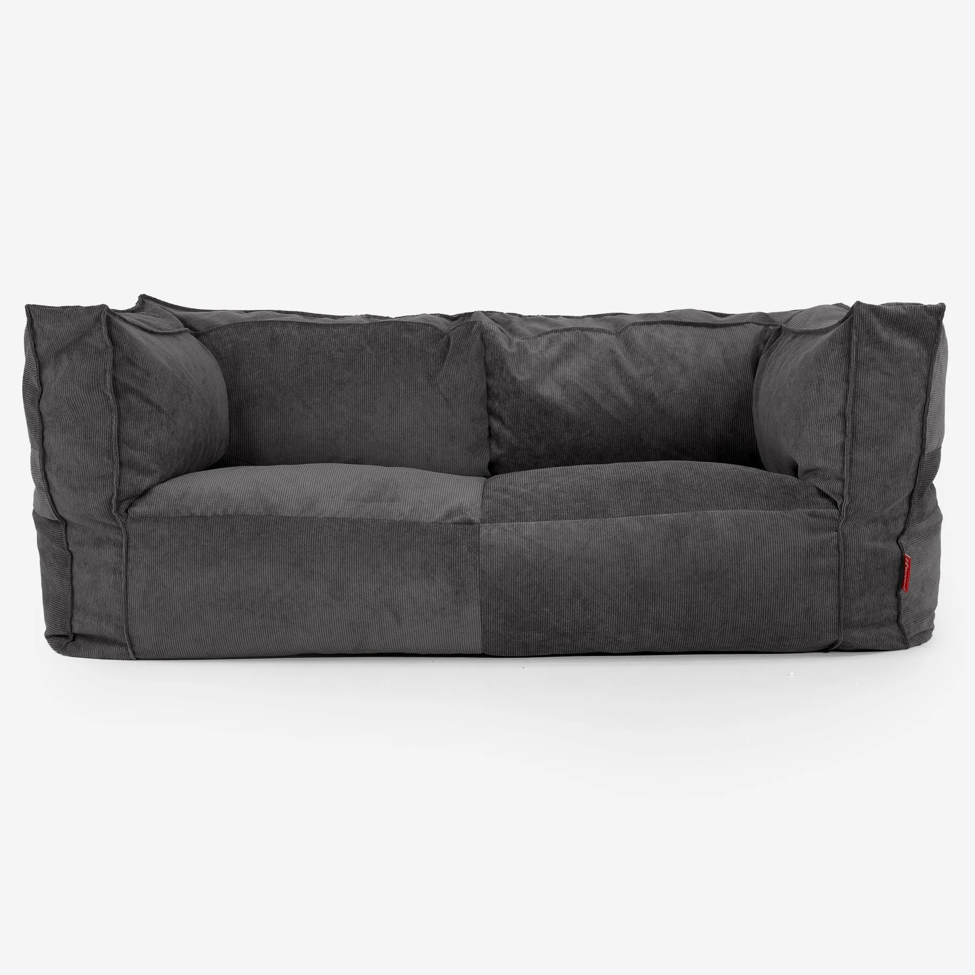 The 2 Seater Albert Sofa Bean Bag - Needlecord Charcoal
