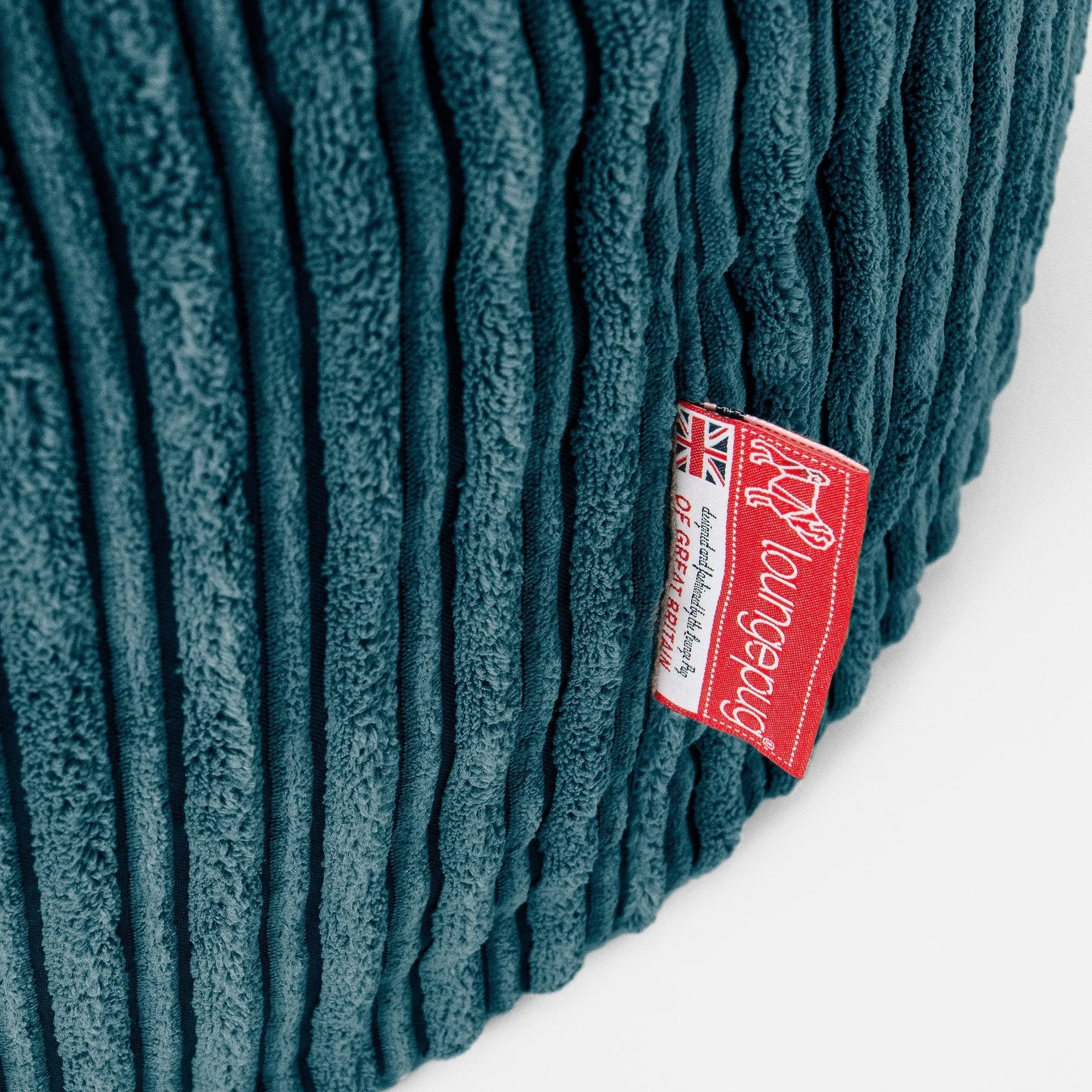 The 3 Seater Albert Sofa Bean Bag - Cord Teal Blue
