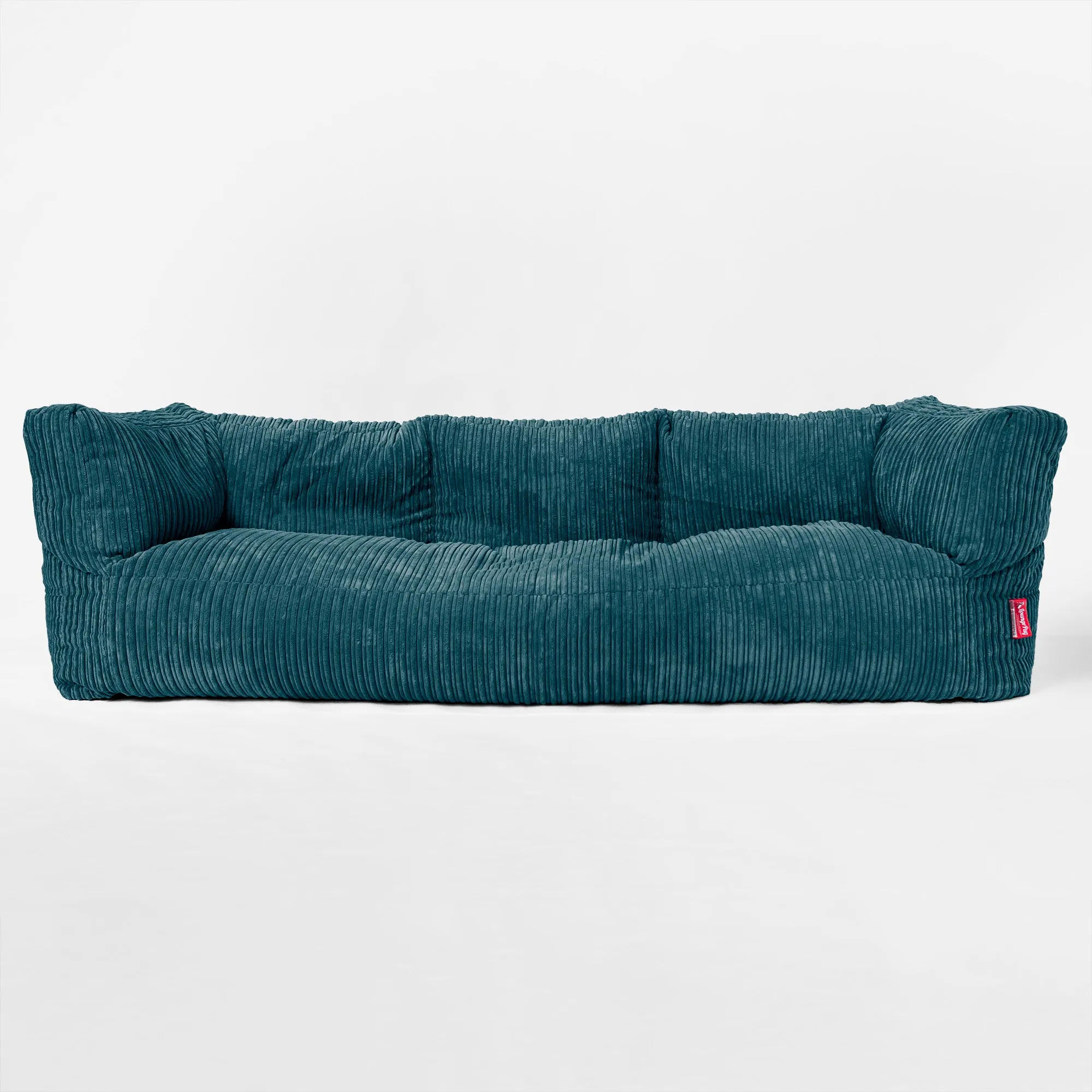 The 3 Seater Albert Sofa Bean Bag - Cord Teal Blue