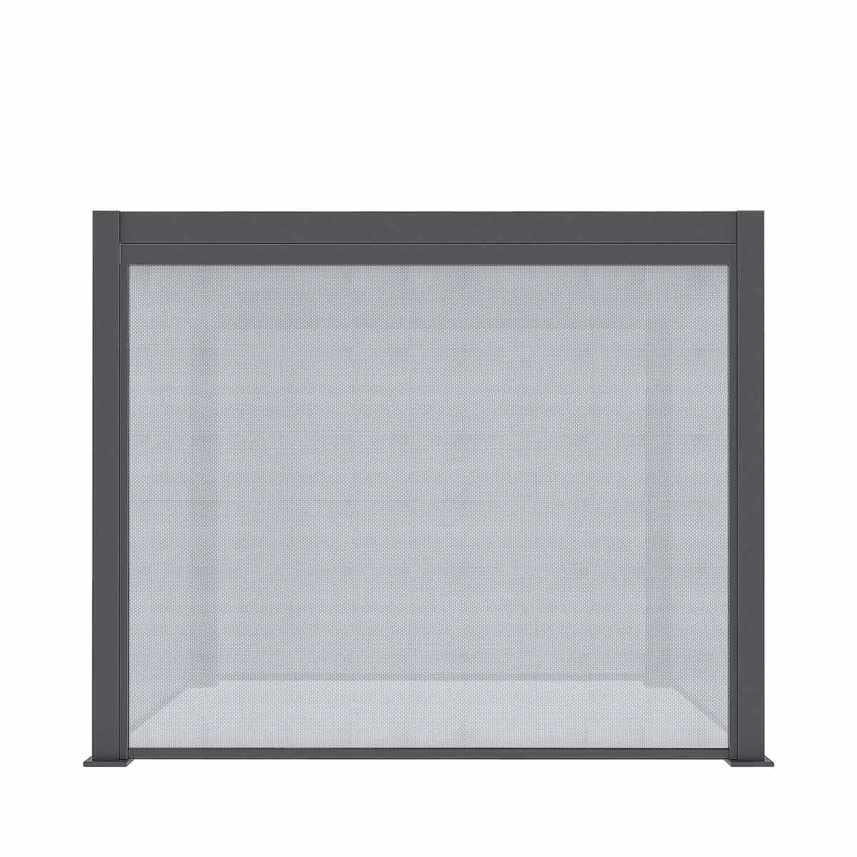 TMG LIVING 10' x 10' Aluminum Motorized Louver Roof Pergola with Side Screens, TMG-LPG11
