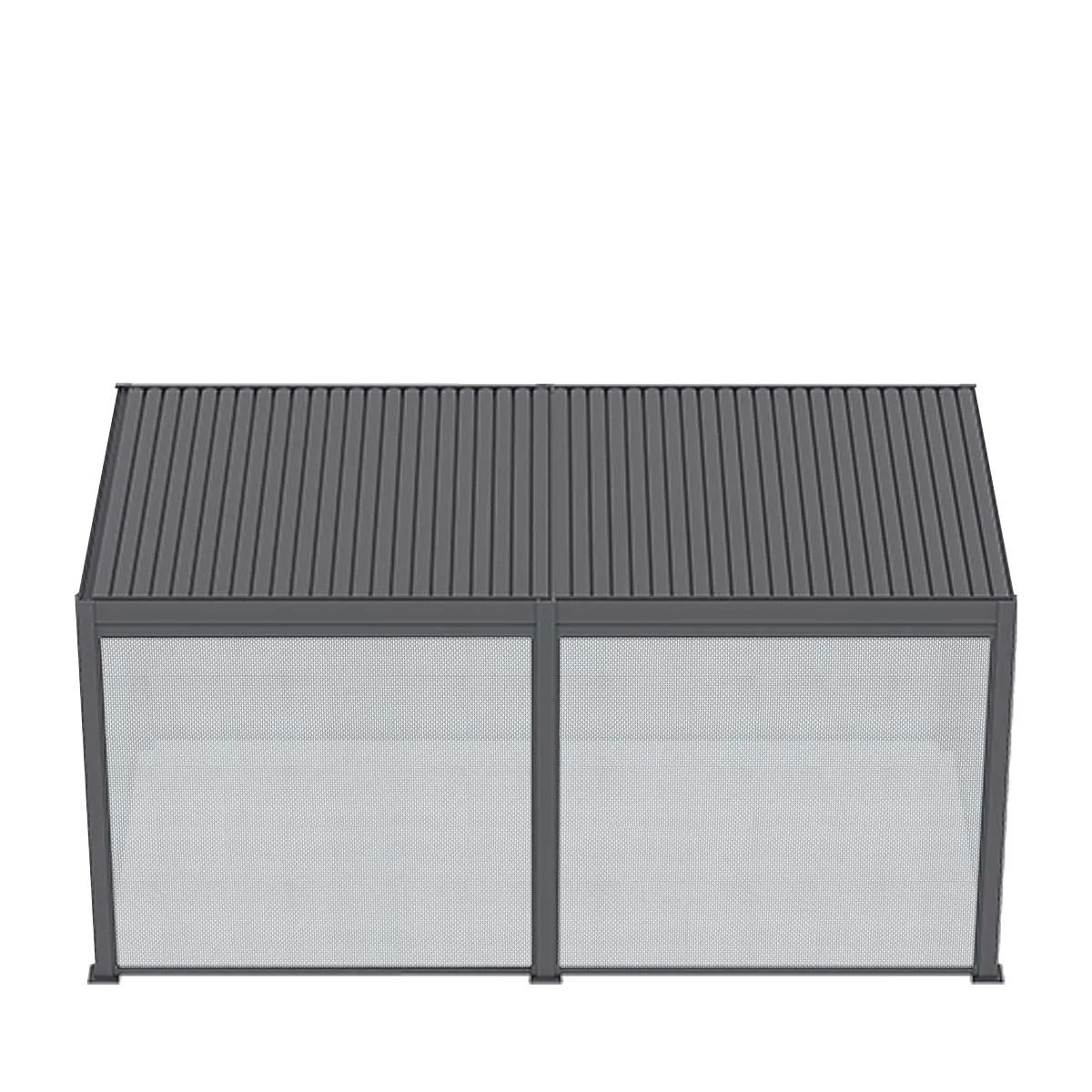 TMG LIVING 10' x 20' Aluminum Motorized Louver Pergola with Side Screens, TMG-LPG21
