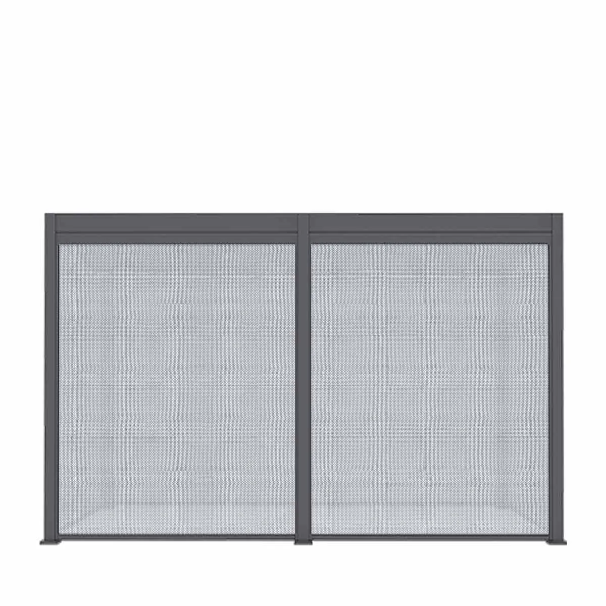 TMG LIVING 10' x 20' Aluminum Motorized Louver Pergola with Side Screens, TMG-LPG21
