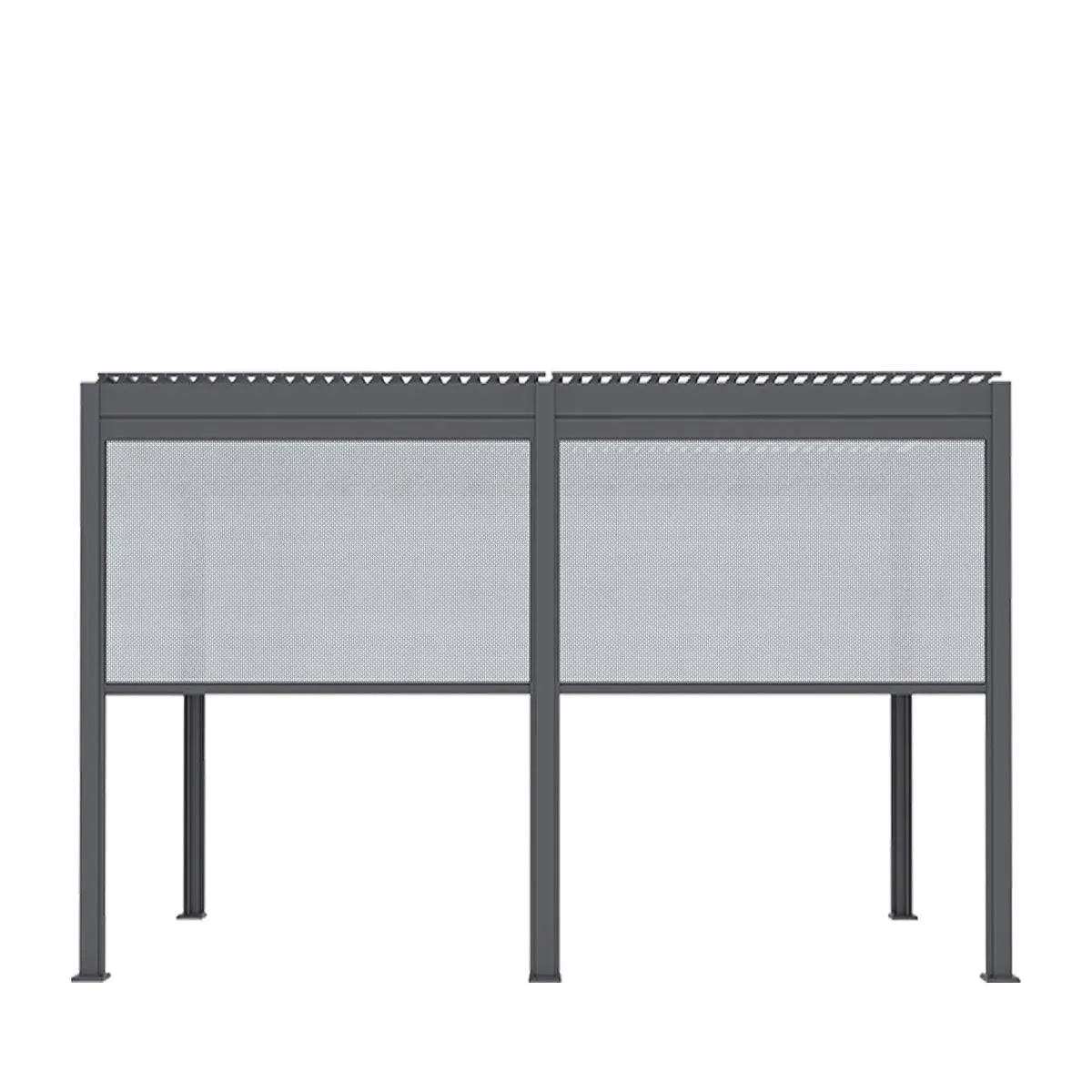 TMG LIVING 10' x 20' Aluminum Motorized Louver Pergola with Side Screens, TMG-LPG21