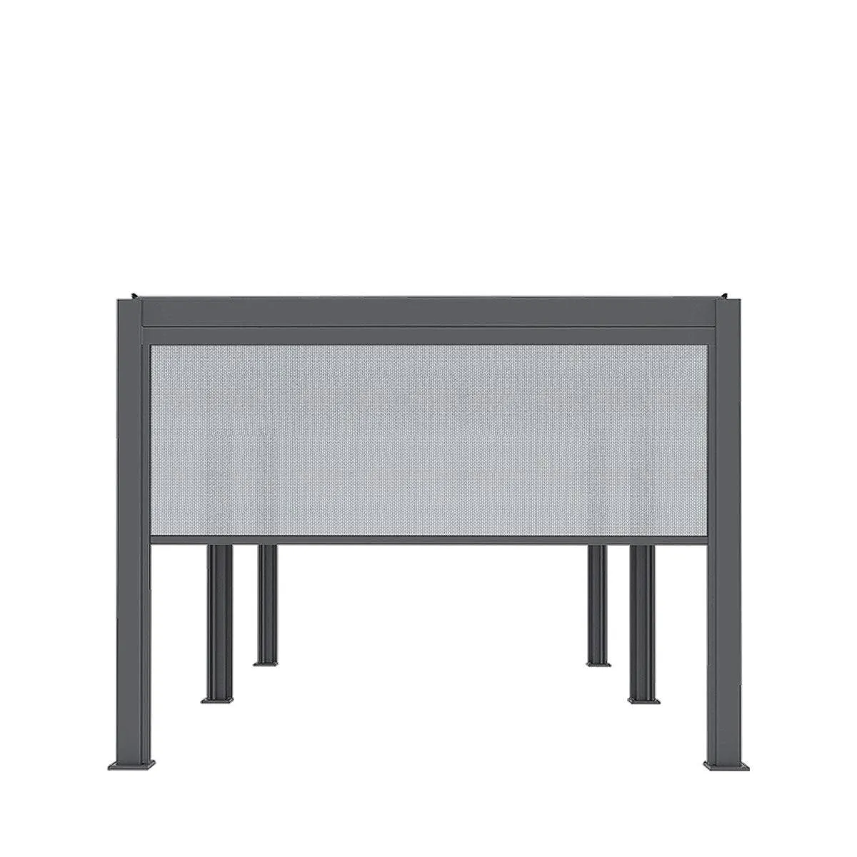 TMG LIVING 10' x 20' Aluminum Motorized Louver Pergola with Side Screens, TMG-LPG21