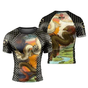 Twin Dragon Short Sleeve Rash Guard