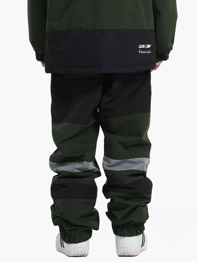 Unisex 2021 Waterproof And Warm Single And Double Board Luminous Color Matching Snow Pants