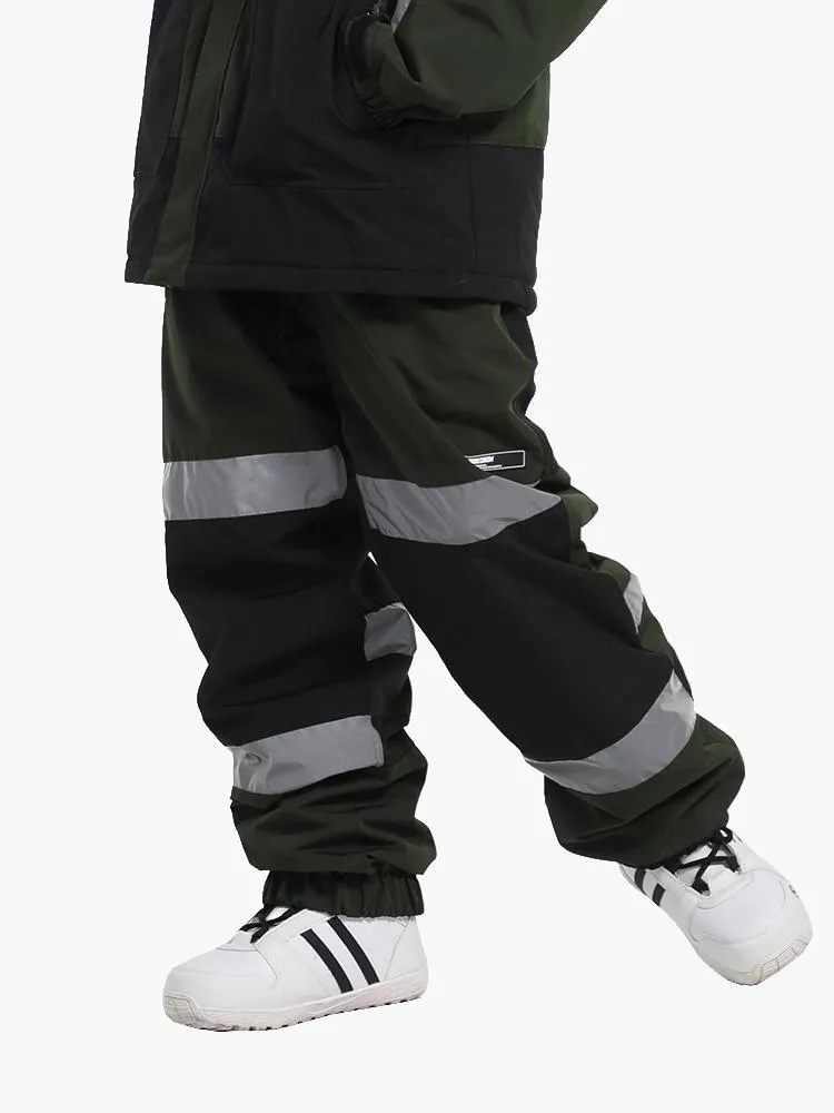 Unisex 2021 Waterproof And Warm Single And Double Board Luminous Color Matching Snow Pants