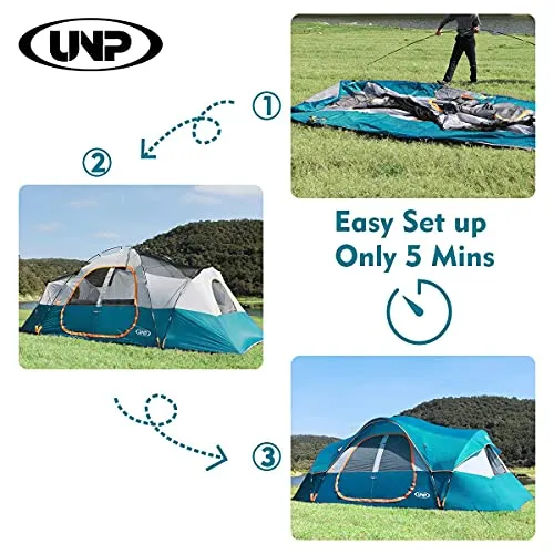 UNP Camping Tent 10-Person-Family Tents, Parties, Music Festival Tent