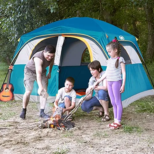 UNP Tents for Camping 6 Person Waterproof Windproof Easy Setup