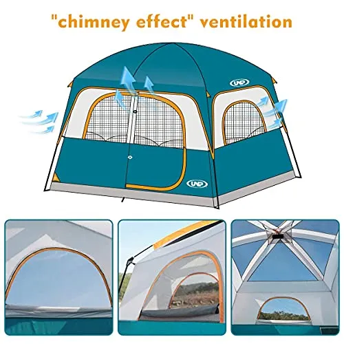UNP Tents for Camping 6 Person Waterproof Windproof Easy Setup