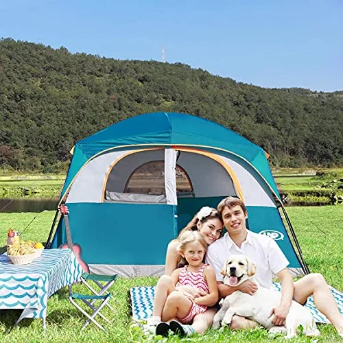 UNP Tents for Camping 6 Person Waterproof Windproof Easy Setup