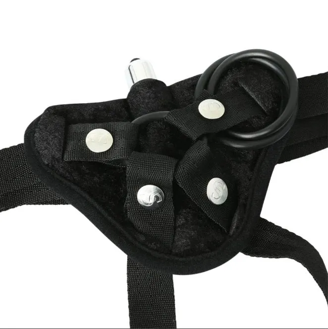 Vibrating Velvet Harness