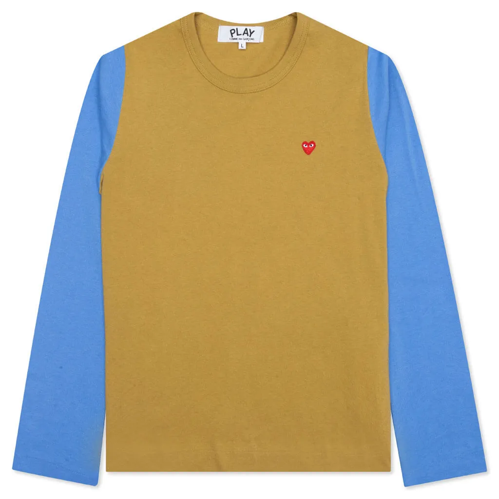 Women's Bi-Color T-Shirt - Olive/Blue