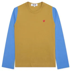 Women's Bi-Color T-Shirt - Olive/Blue