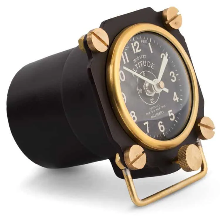 WWII Altimeter Clock - Black